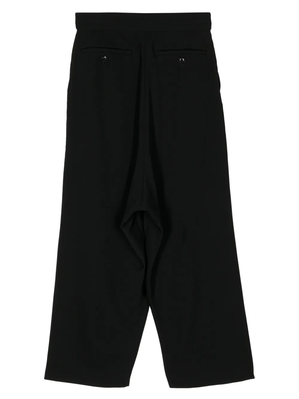 Draped Straight-Leg Trousers