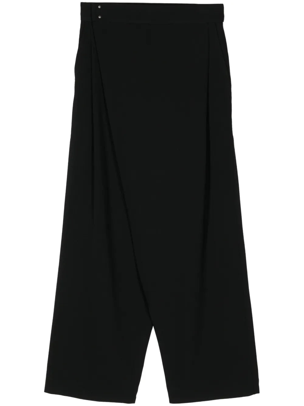 Draped Straight-Leg Trousers