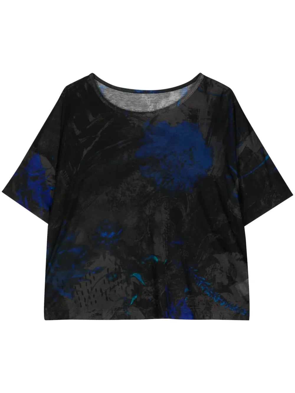 Floral-Print Cropped T-Shirt