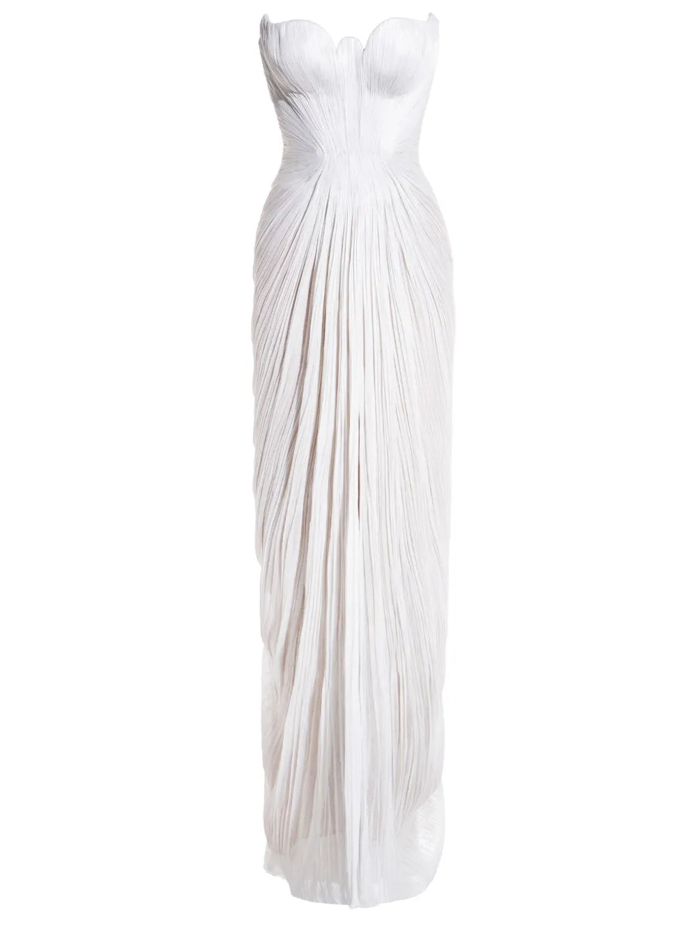 Strapeless Pleated Gown