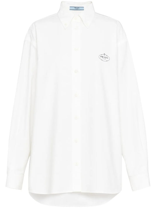 Logo-Embroidered Cotton Shirt