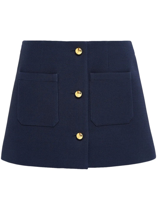 Tricotine Buttoned Miniskirt