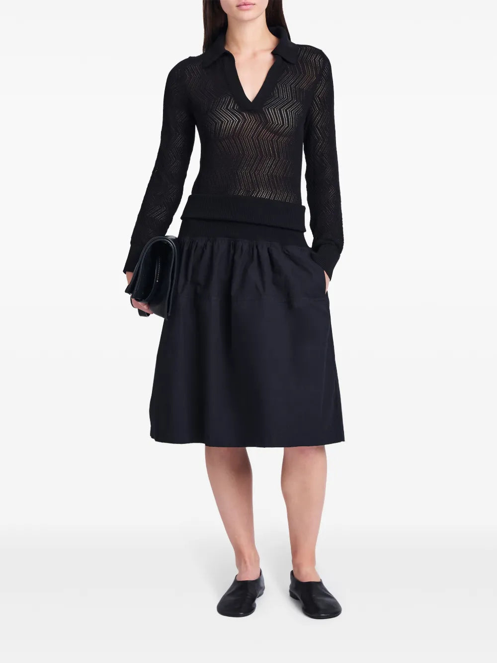 Agnes Zig-Zag Pointelle Knitted Jumper
