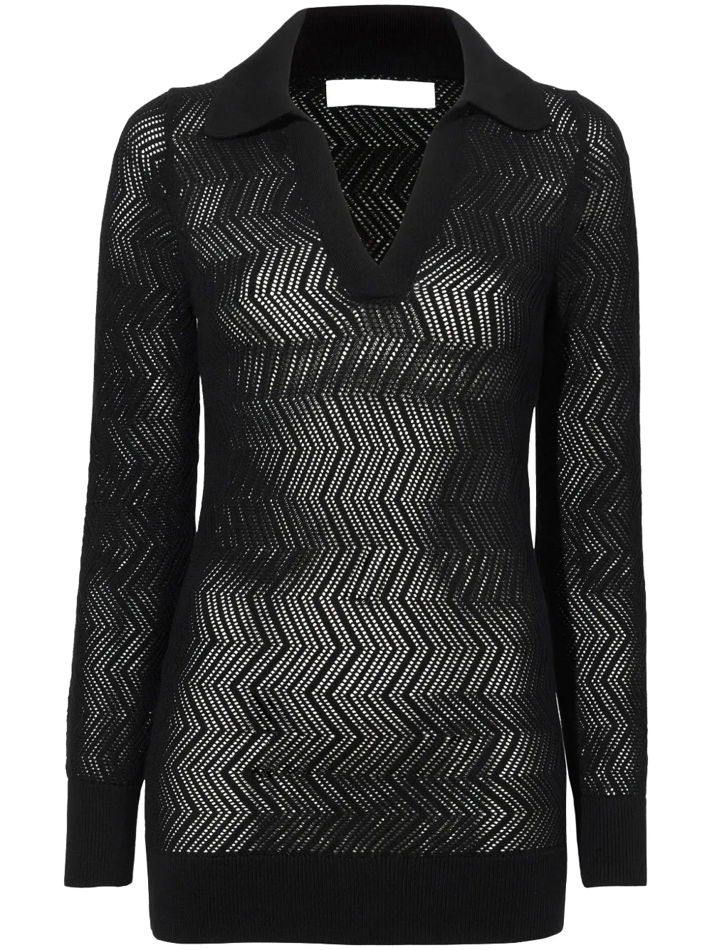 Agnes Zig-Zag Pointelle Knitted Jumper