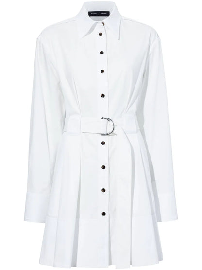 Long-Sleeve Poplin Shirt Dress