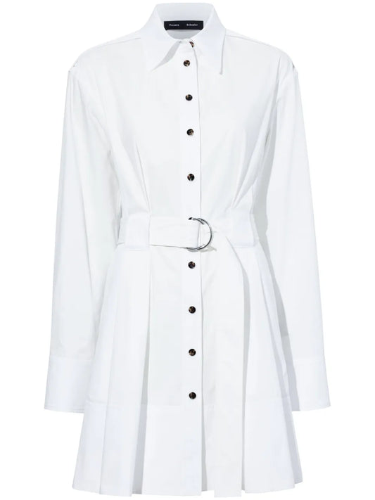 Long-Sleeve Poplin Shirt Dress