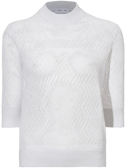 Nicola Pointelle-Knit Cotton Top