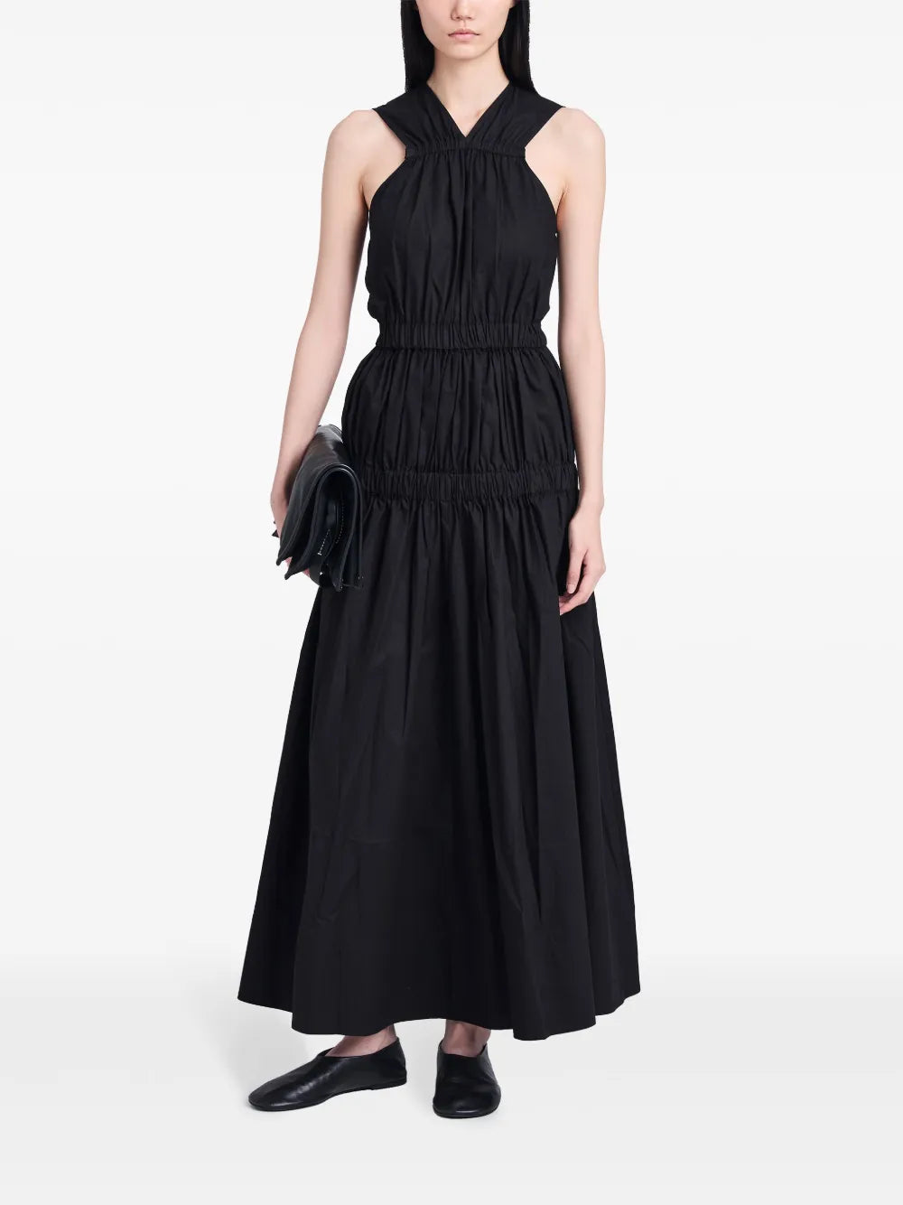 Libby Ruched-Detail Cotton Dress