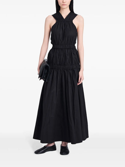 Libby Ruched-Detail Cotton Dress