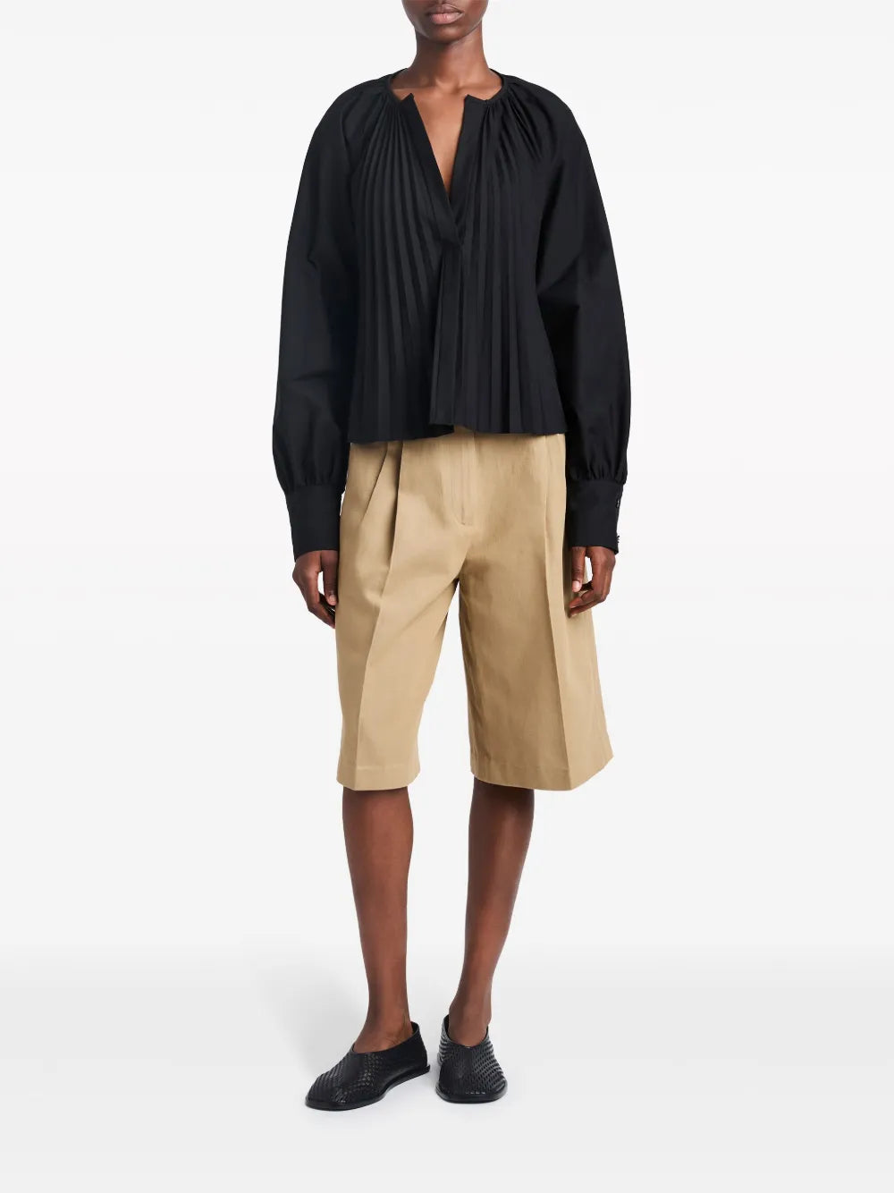 Monica Pleat-Detailing Blouse