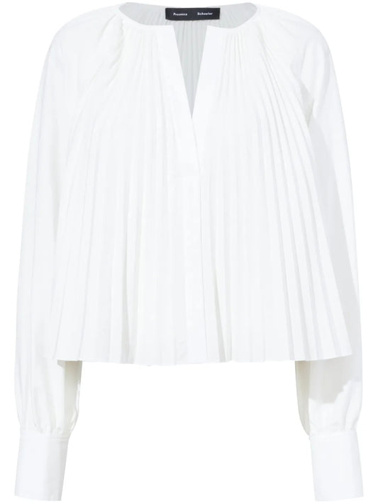 Monica Pleat-Detailing Blouse