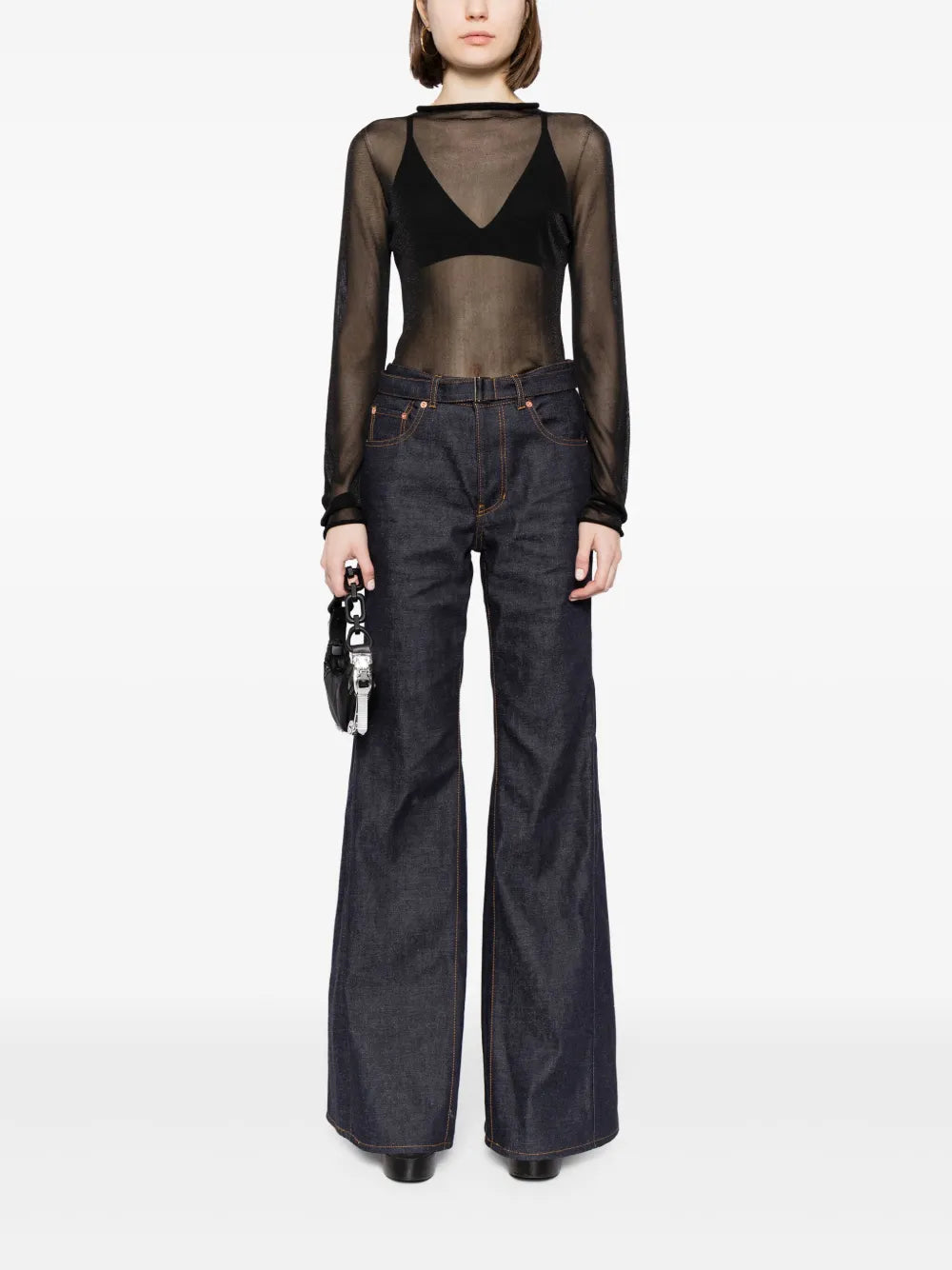 Mid-Rise Flared Jeans