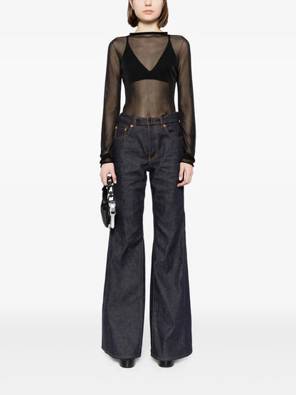 Mid-Rise Flared Jeans