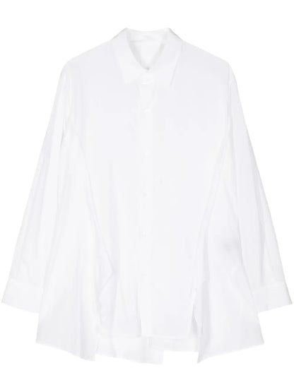 Draped Long-Sleeve Shirt