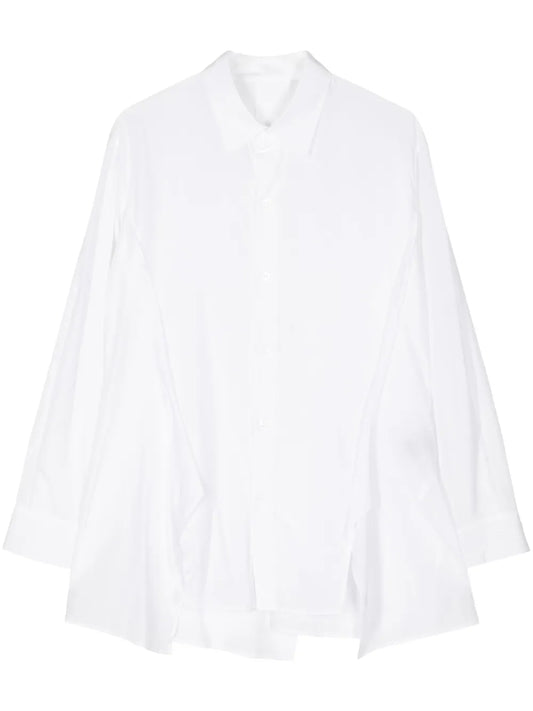 Draped Long-Sleeve Shirt