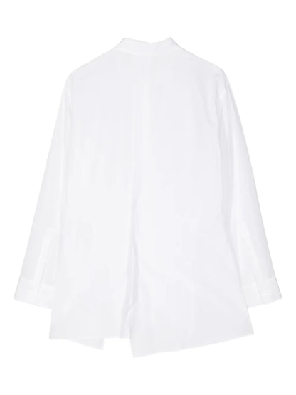 Draped Long-Sleeve Shirt