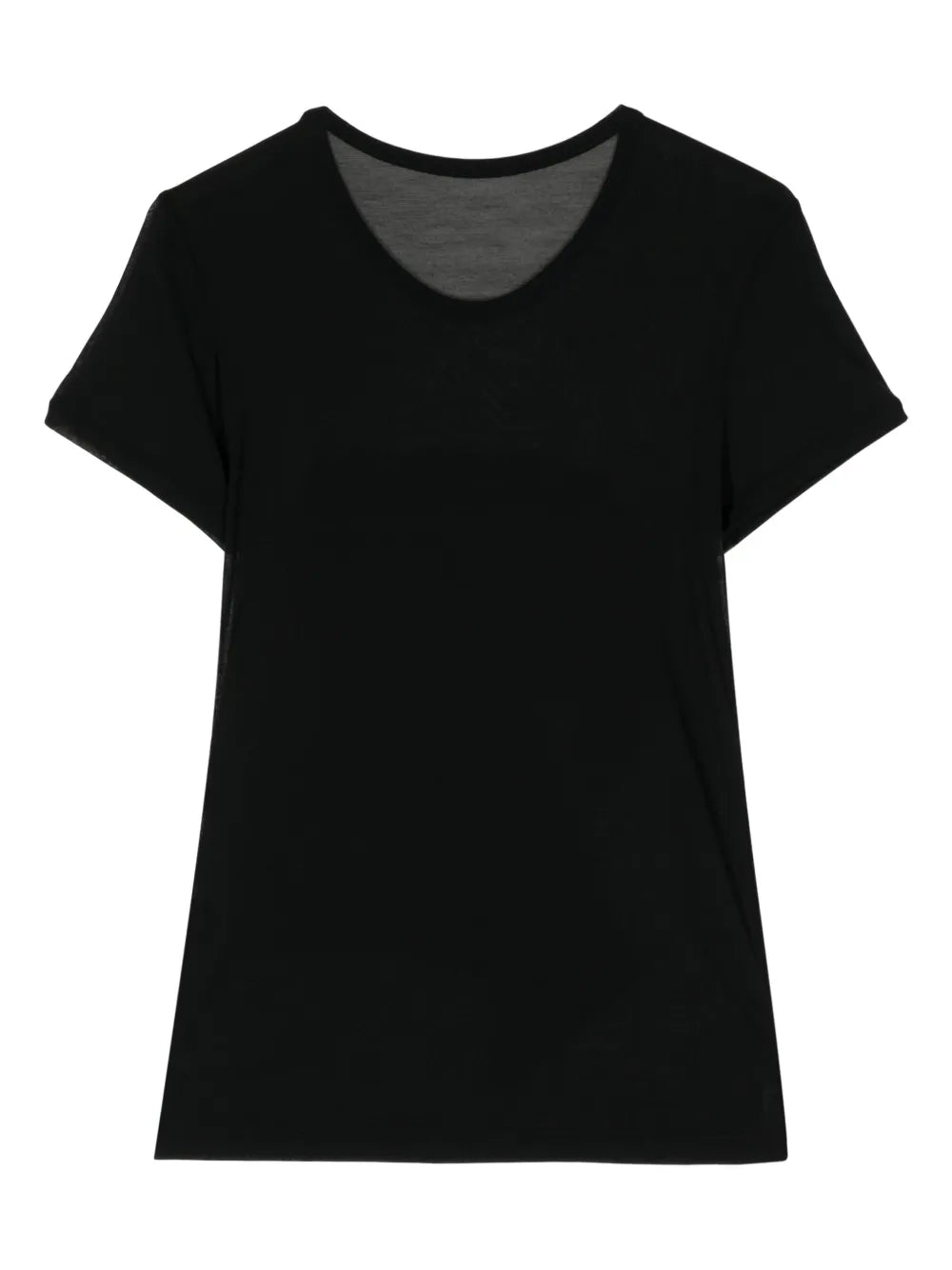 Draped-Panel Cotton T-Shirt