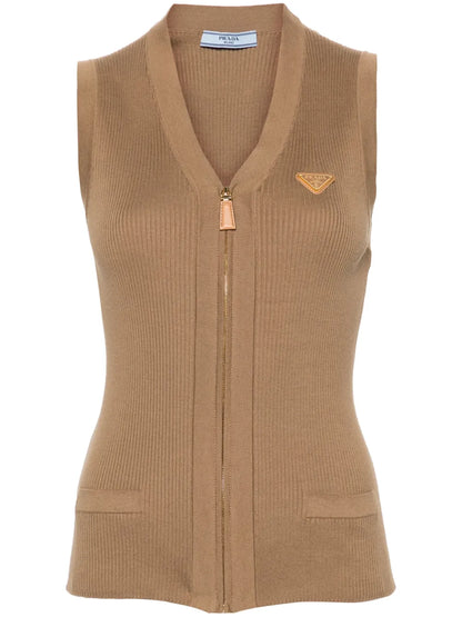 Triangle-Logo Cotton Vest