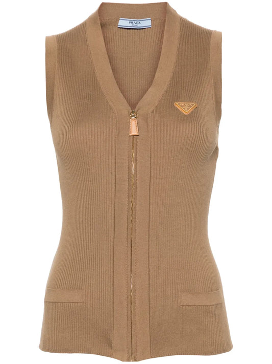Triangle-Logo Cotton Vest