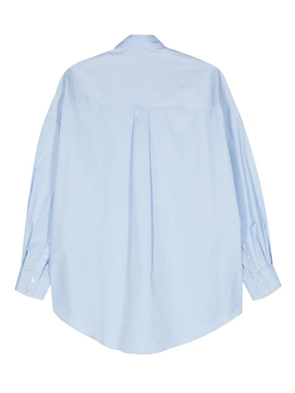 High-Low Hem Poplin Shirt