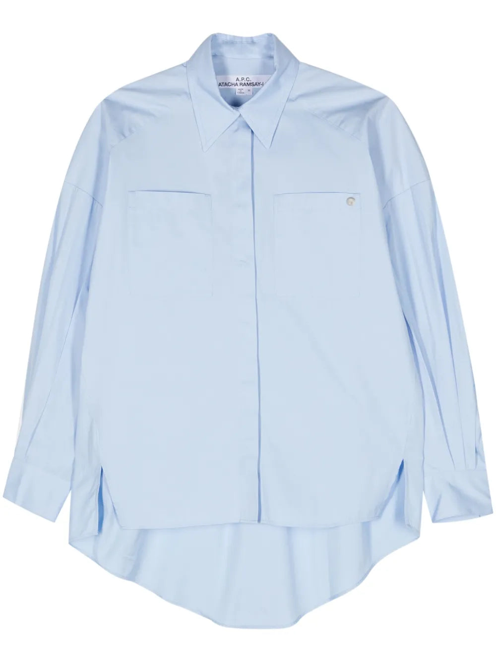 High-Low Hem Poplin Shirt