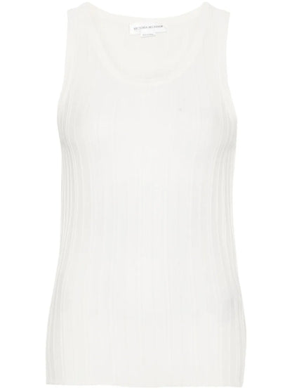 Striped Fine-Knit Tank Top