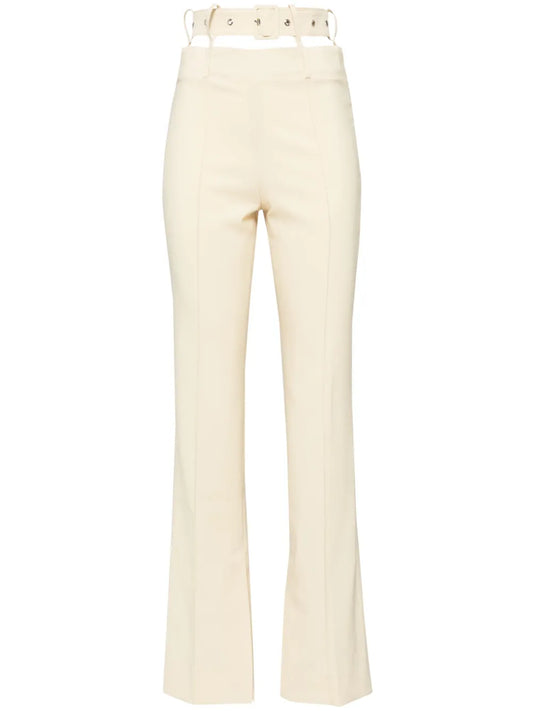 Belted Flared Trousers