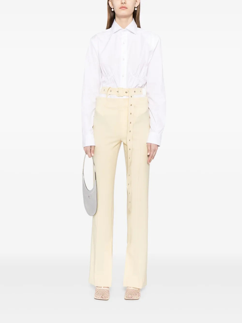 Belted Flared Trousers