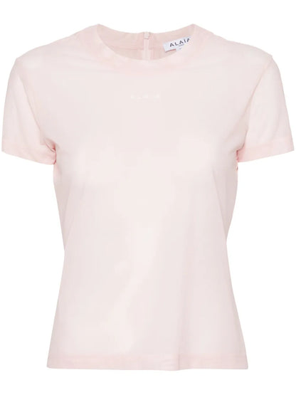 Logo-Embossed Mesh T-Shirt