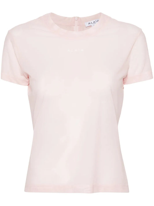 Logo-Embossed Mesh T-Shirt