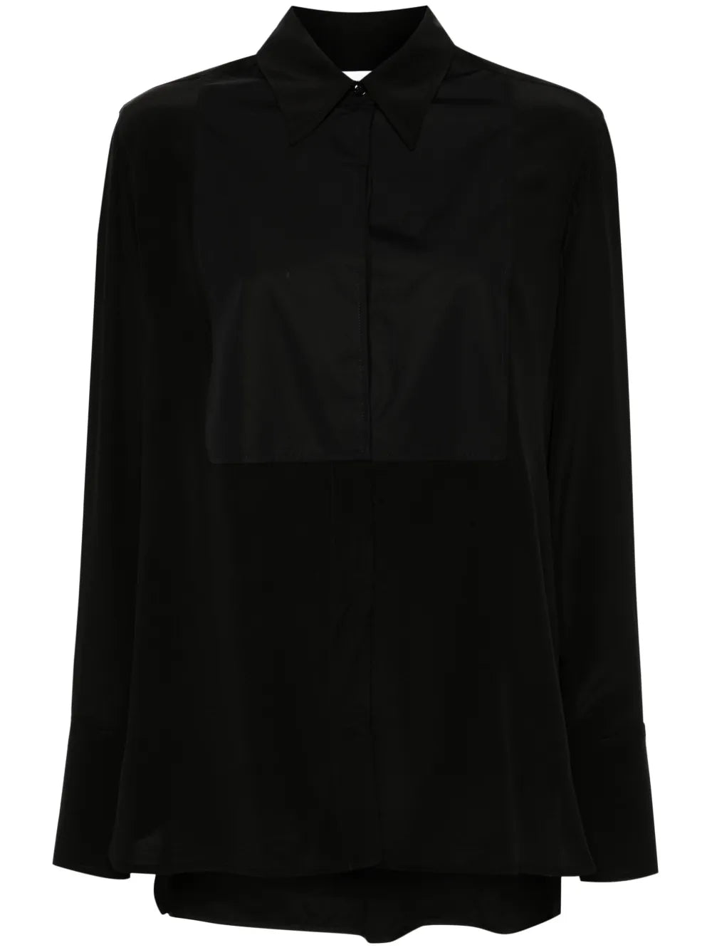 Panel-Detail Silk Shirt