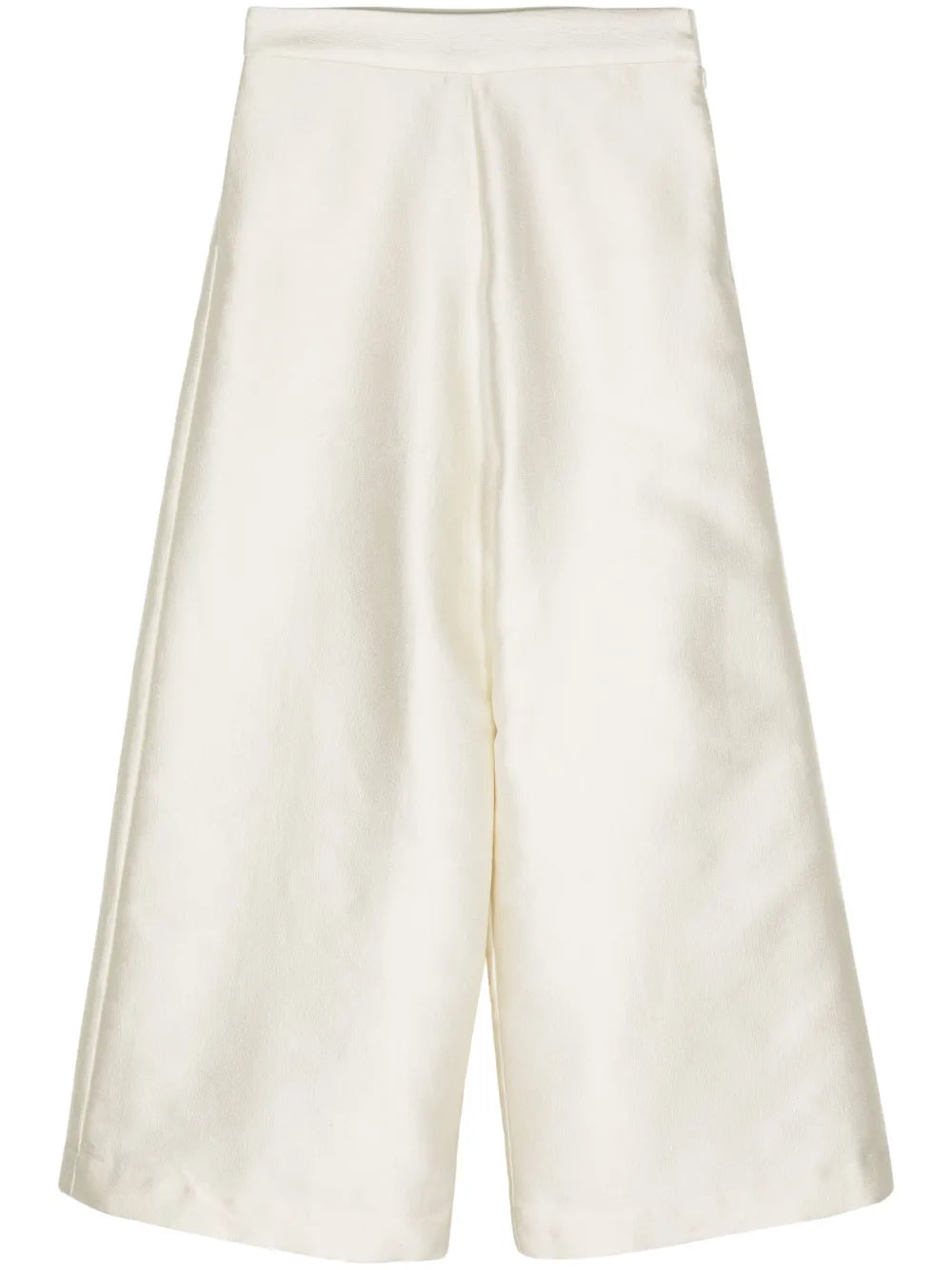 Satin-Finish Palazzo Trousers