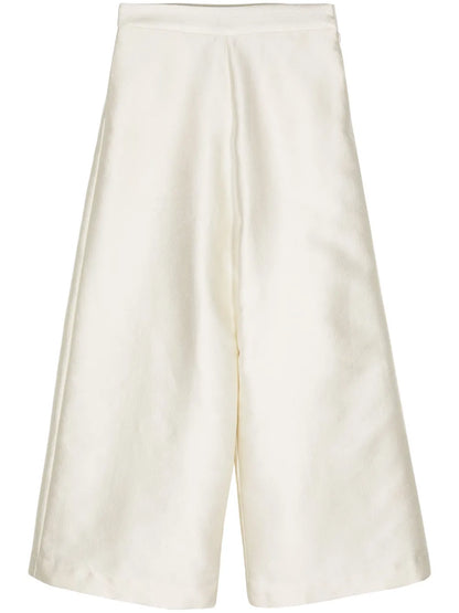 Satin-Finish Palazzo Trousers