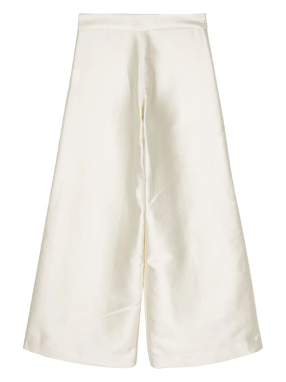 Satin-Finish Palazzo Trousers