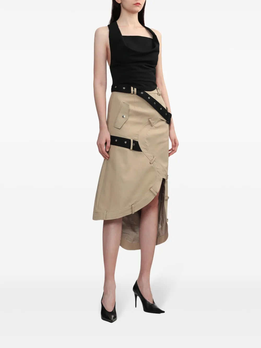 Halterneck Draped Top