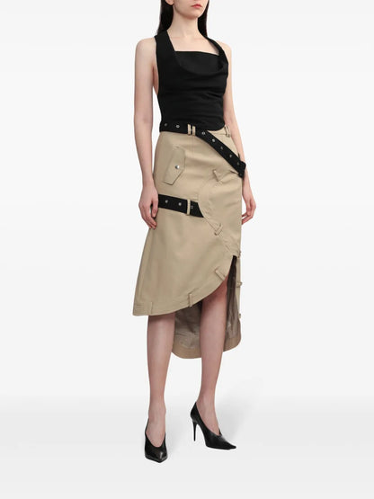 Halterneck Draped Top