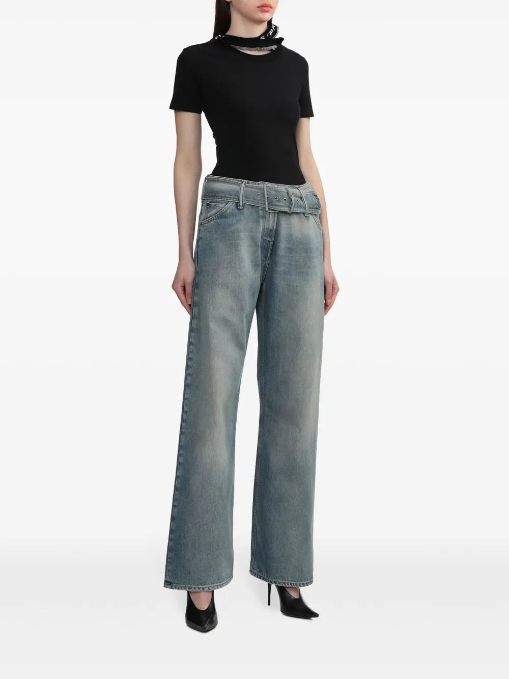Logo-Print Triple-Collar T-Shirt