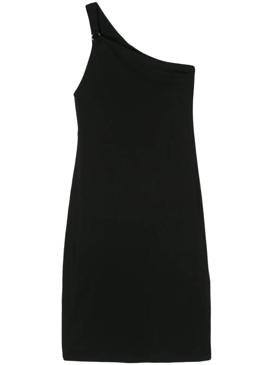 One-Shoulder Jersey Midi Dress