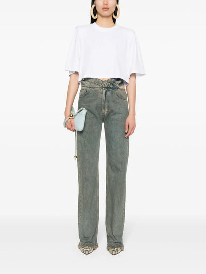 Zaely Cotton Cropped T-Shirt