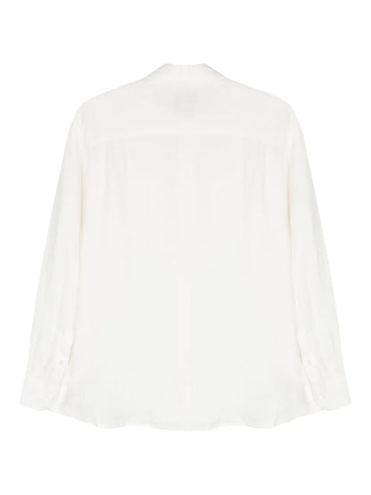 Classic-Collar Linen Shirt