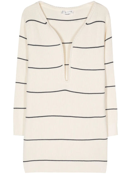 Stripped Knitted Mini Dress