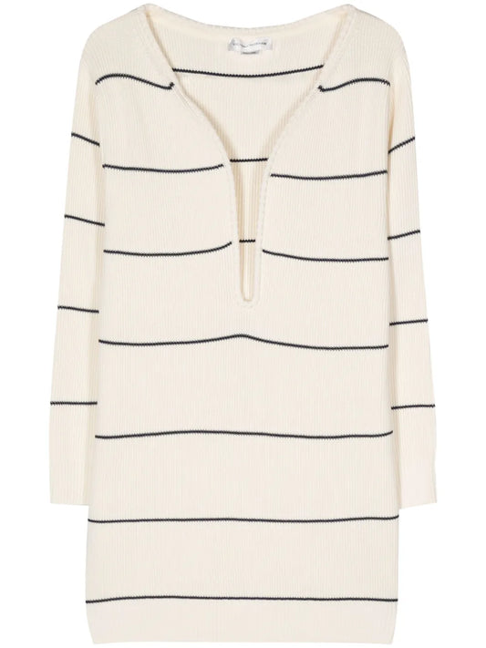 Stripped Knitted Mini Dress