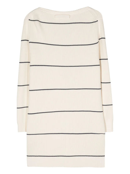 Stripped Knitted Mini Dress