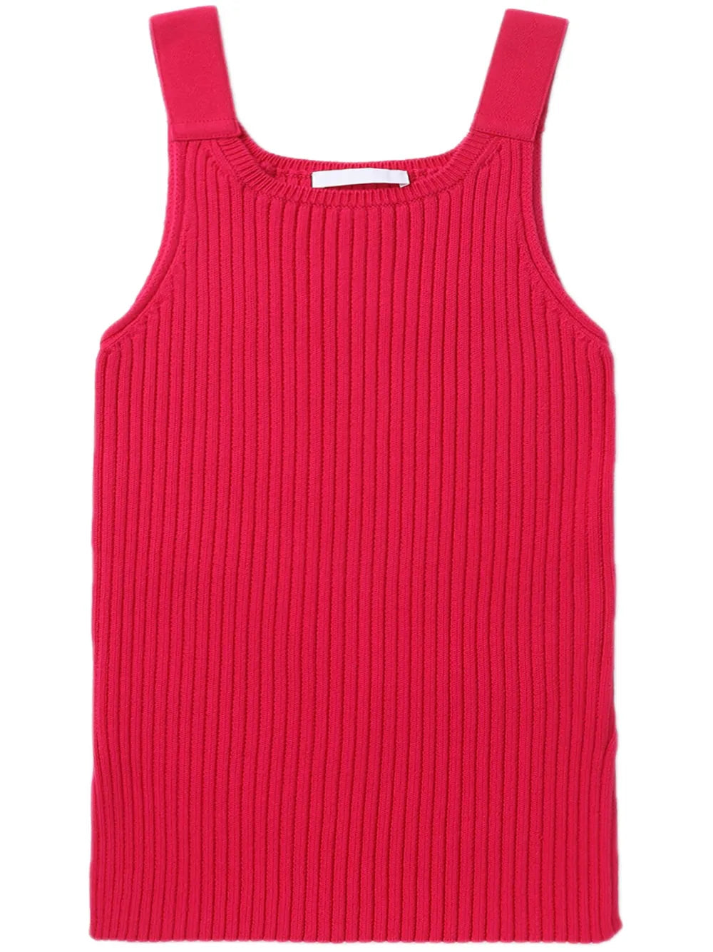 Side-Slit Ribbed-Knit Tank Top