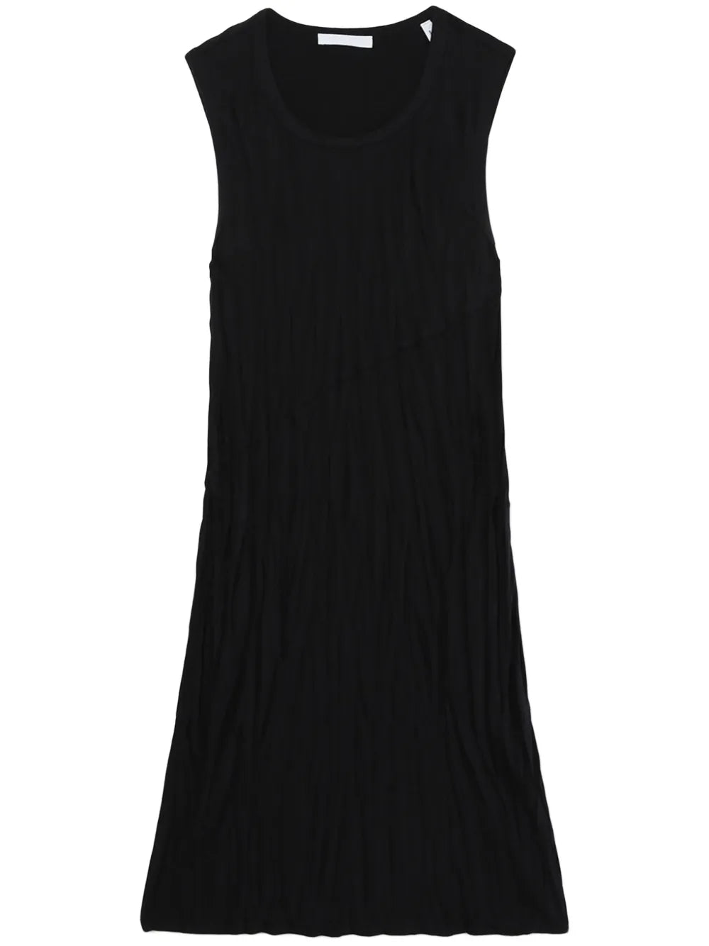 Crinkled-Finish Satin Minidress