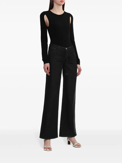 Cut-Out Fine-Knit Jumper