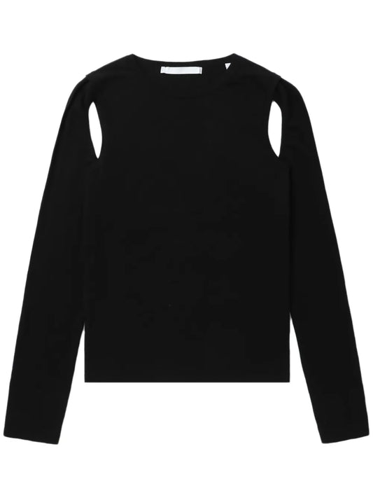 Cut-Out Fine-Knit Jumper