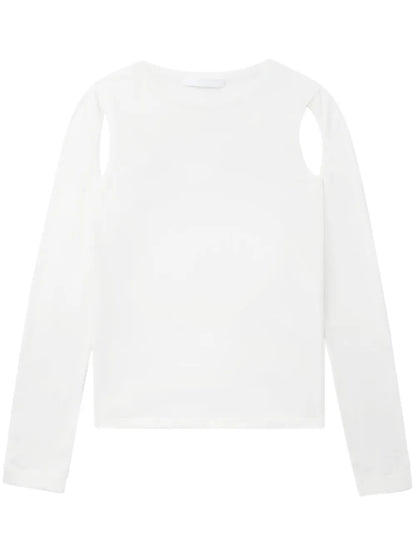 Cut-Out Fine-Knit Jumper