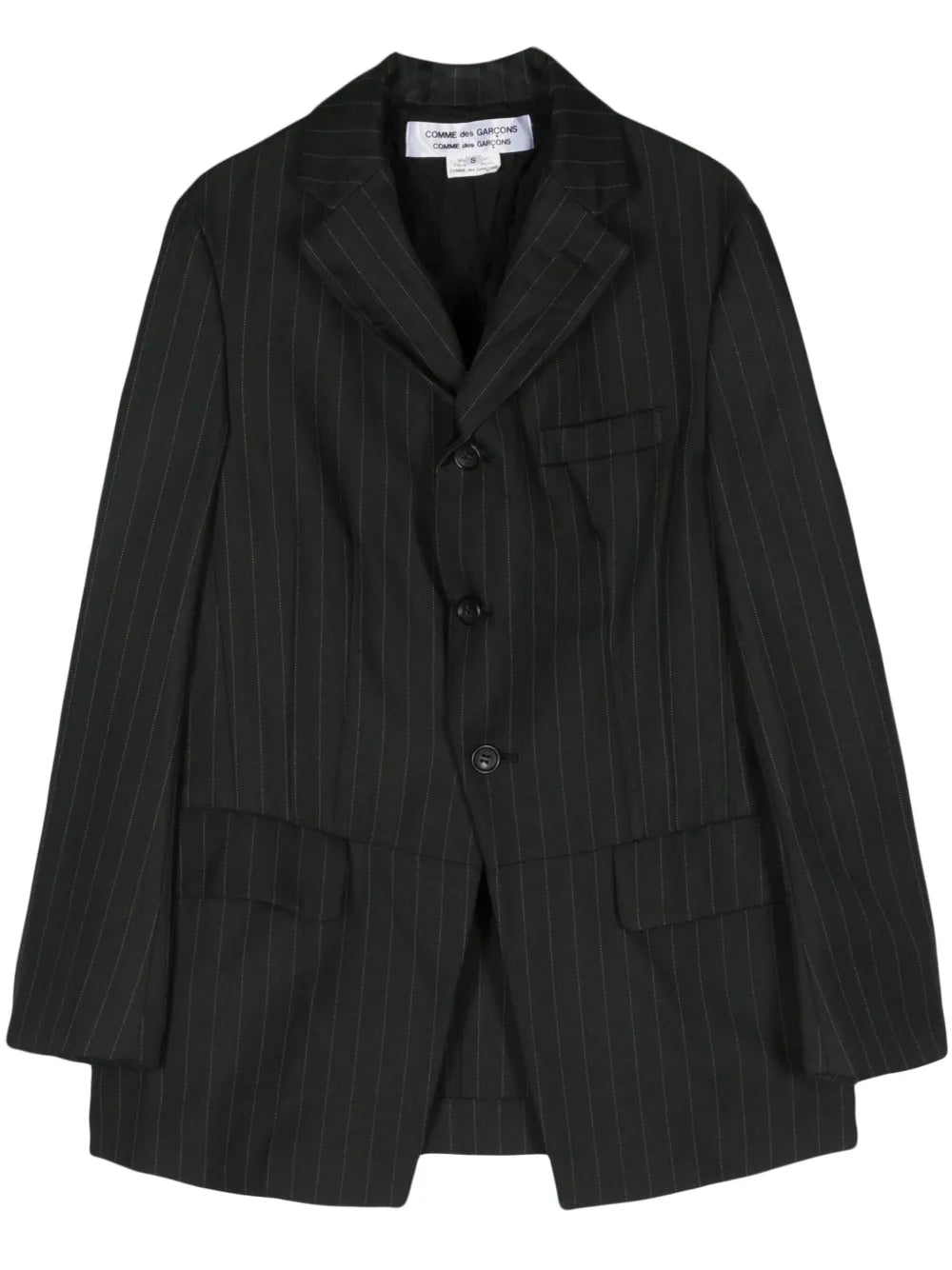 Single-Breasted Pinstripe Blazer