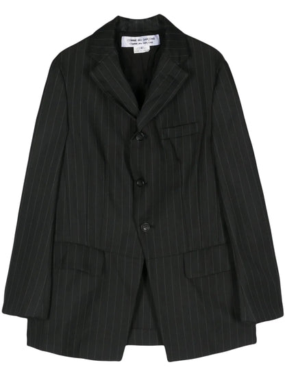 Single-Breasted Pinstripe Blazer